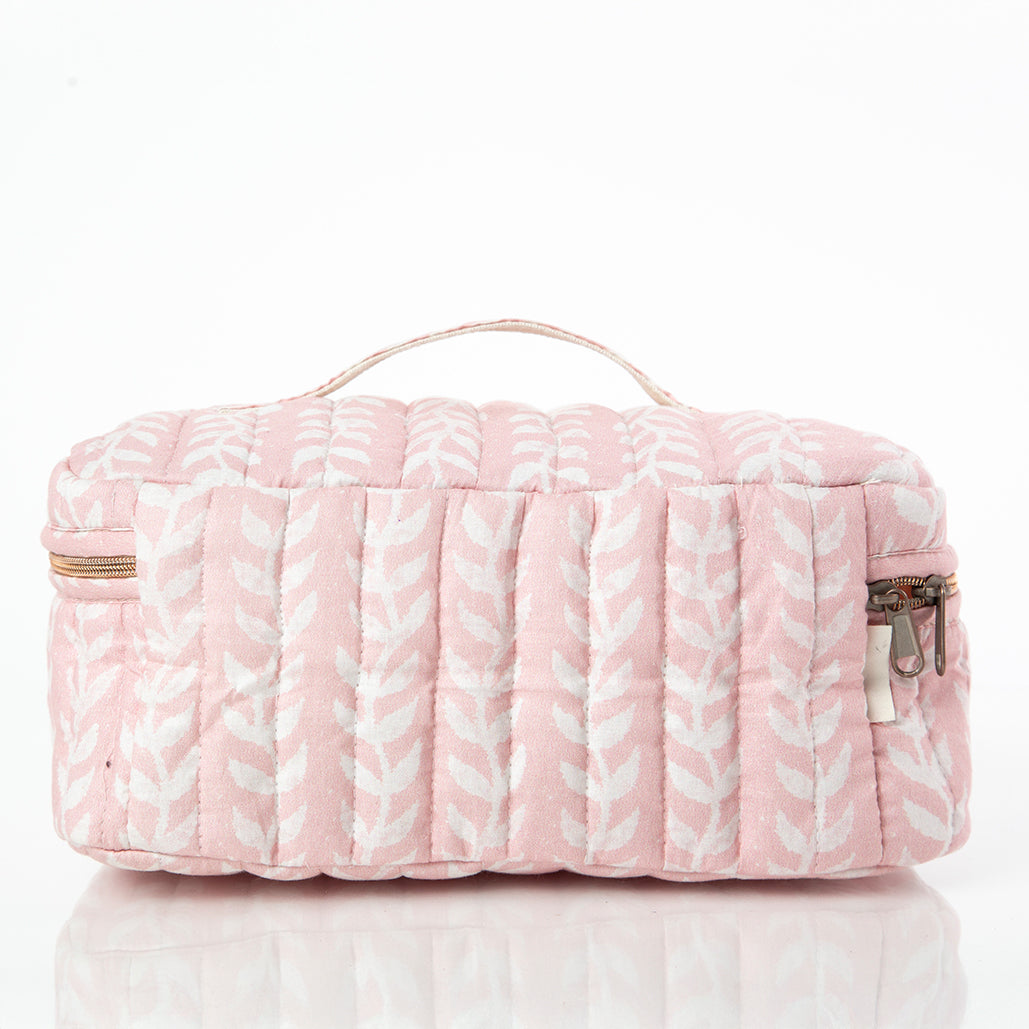 Quilted Block Print Train Case