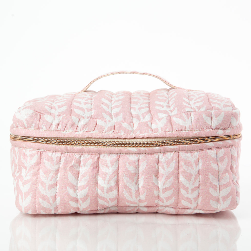 Quilted Block Print Train Case