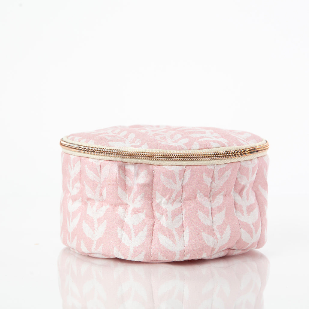 Quilted Block Print Circle Case