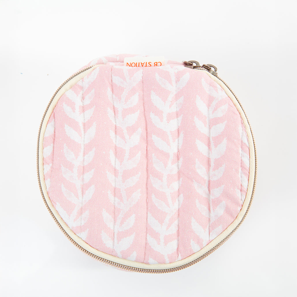 Quilted Block Print Circle Case
