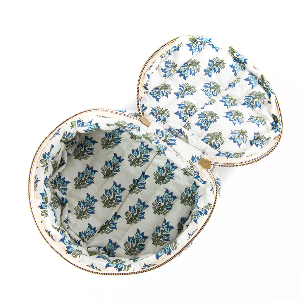 Quilted Block Print Circle Case