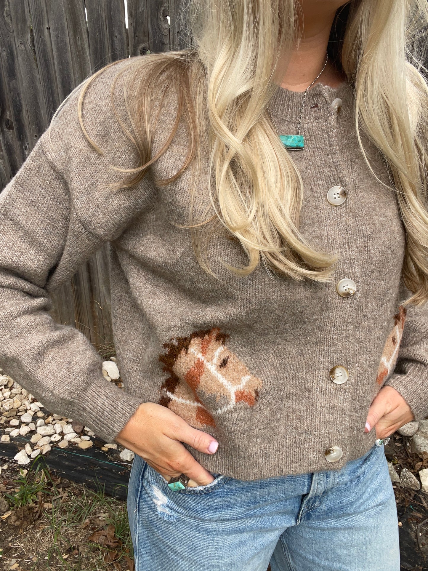 Bailey Horse Cardigan