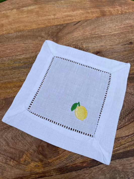 Iconic Linen Cocktail Napkins - Singles