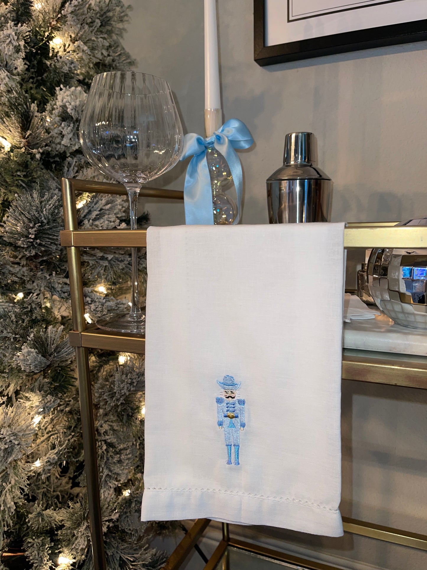 Cowboy Christmas Linen Dinner Napkins