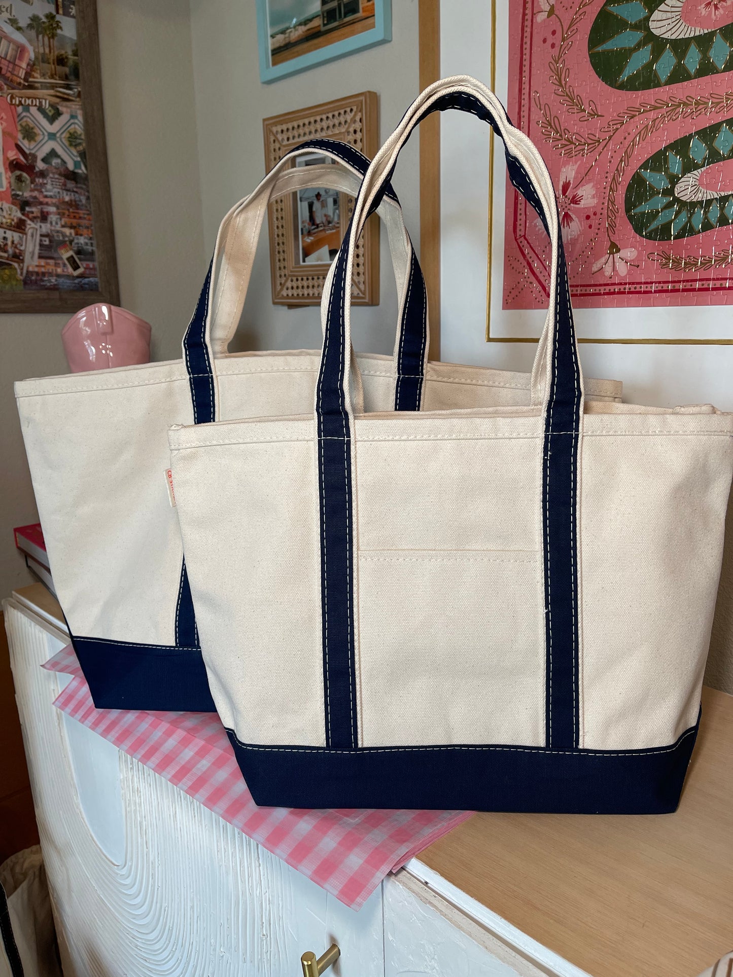 Custom Icon Canvas Tote Bag