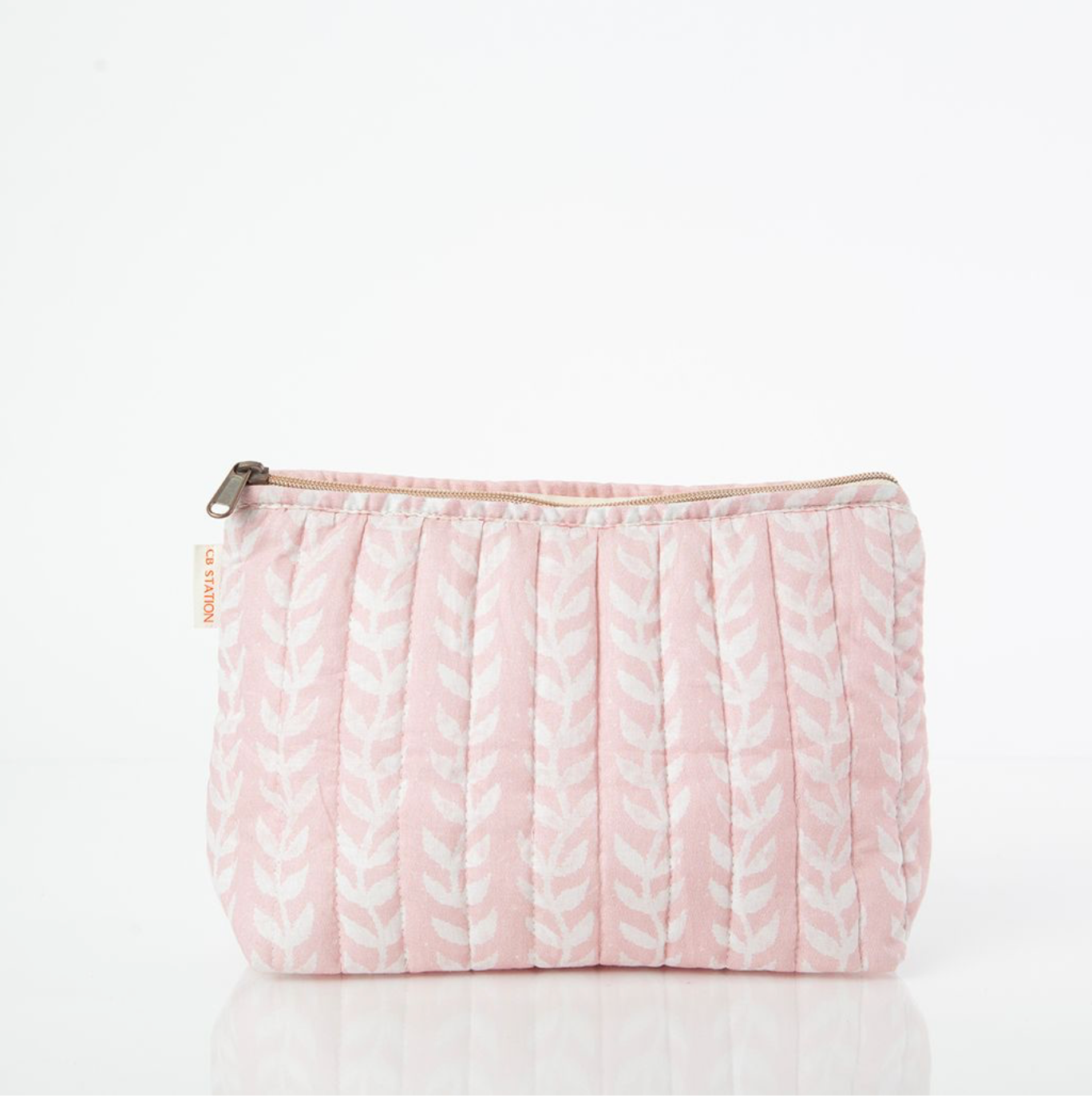 Quilted Block Print Pouch