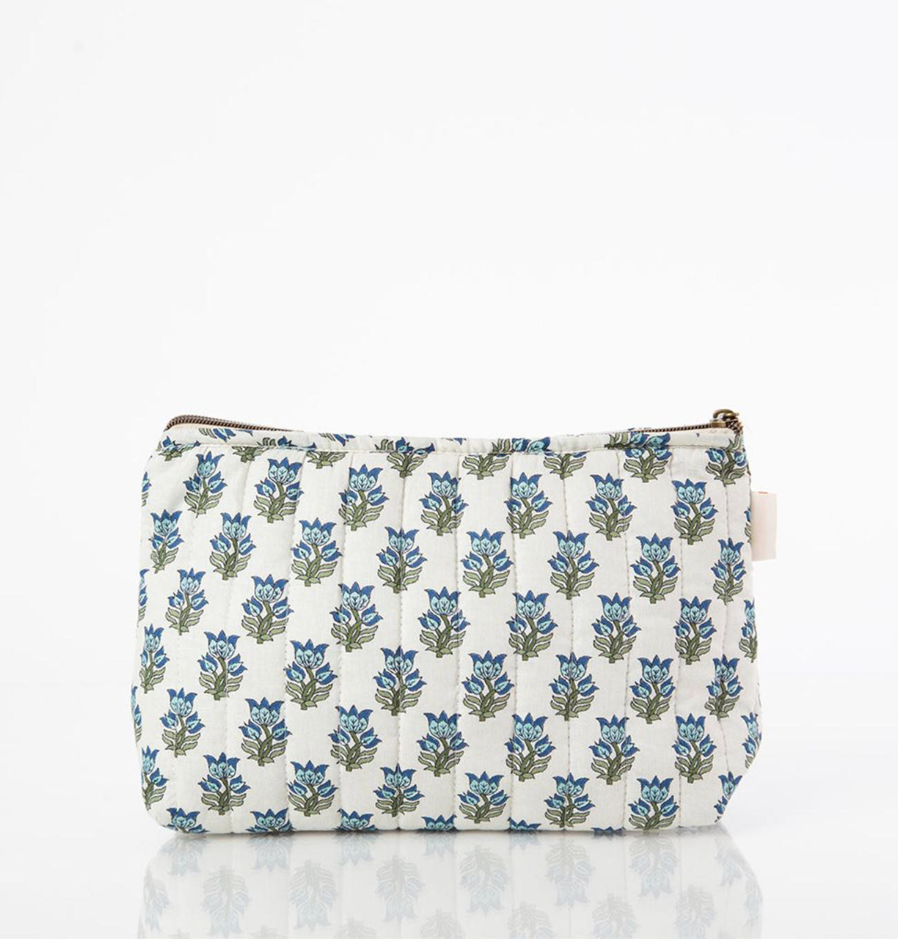 Quilted Block Print Pouch