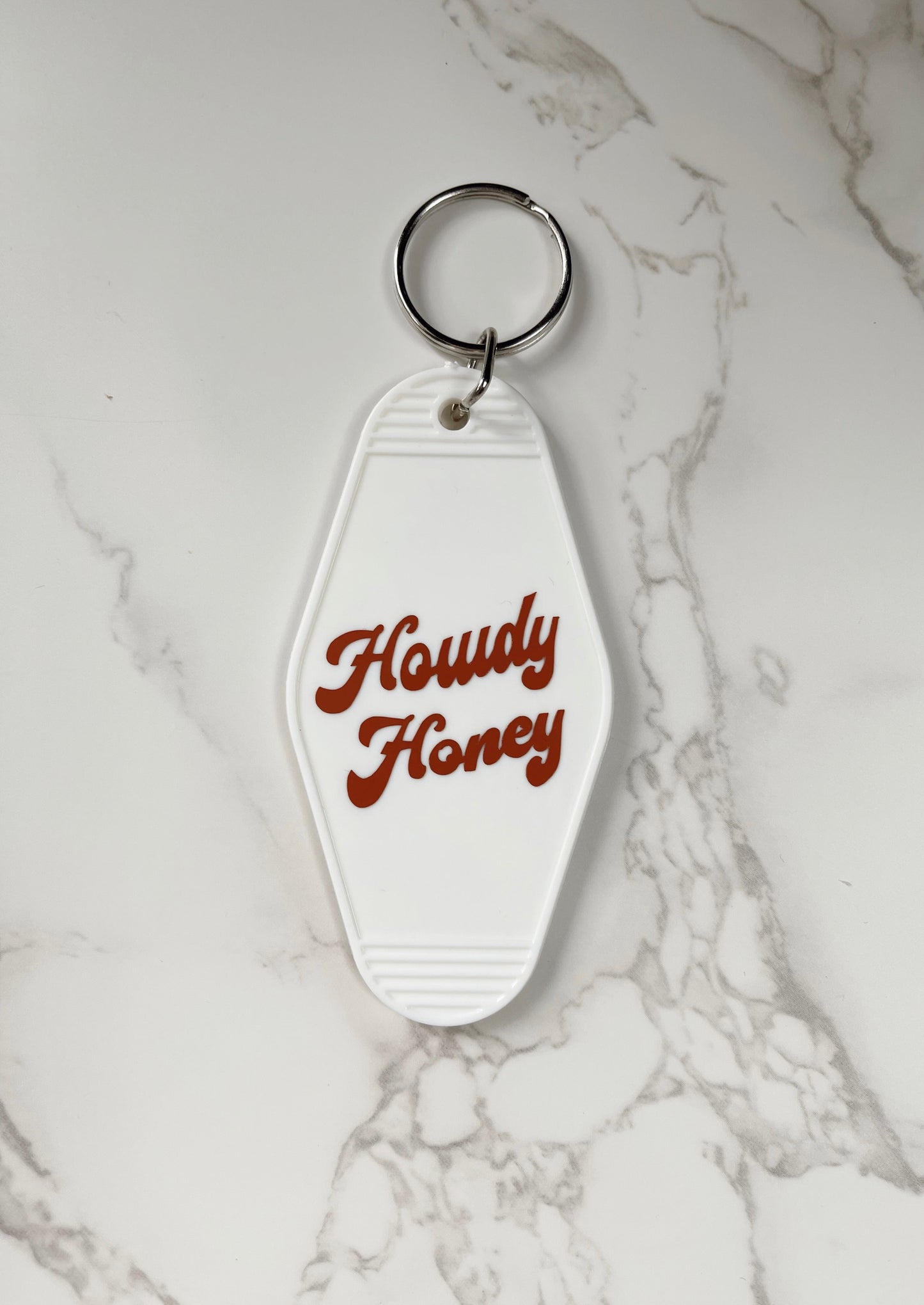 Vintage Motel Keychain "Howdy Honey" Retro Motel Keychain