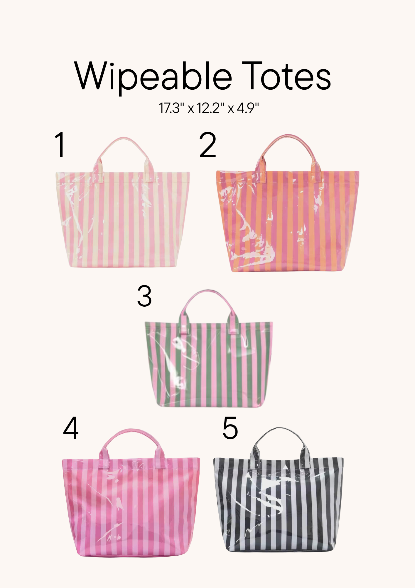 Striped Clear Tote Bag