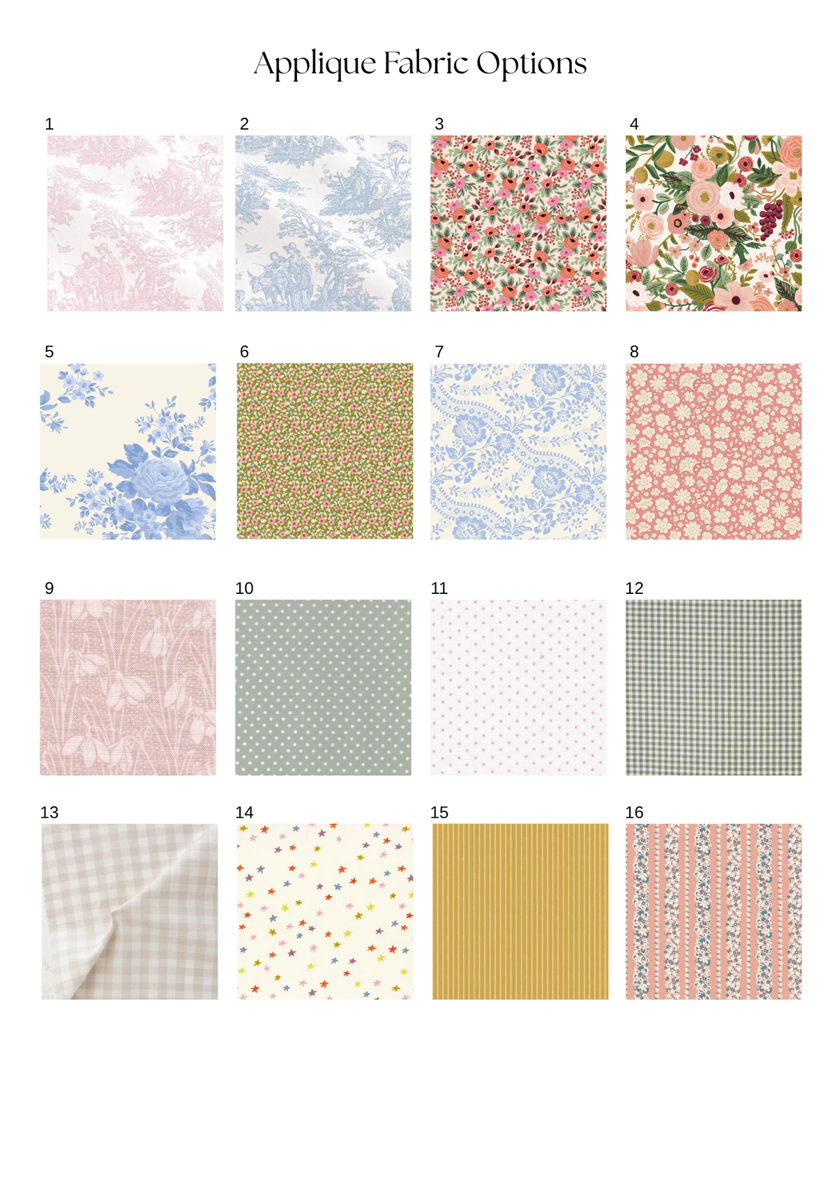 Gingham Ruffle Appliqué Name Pillow Cover