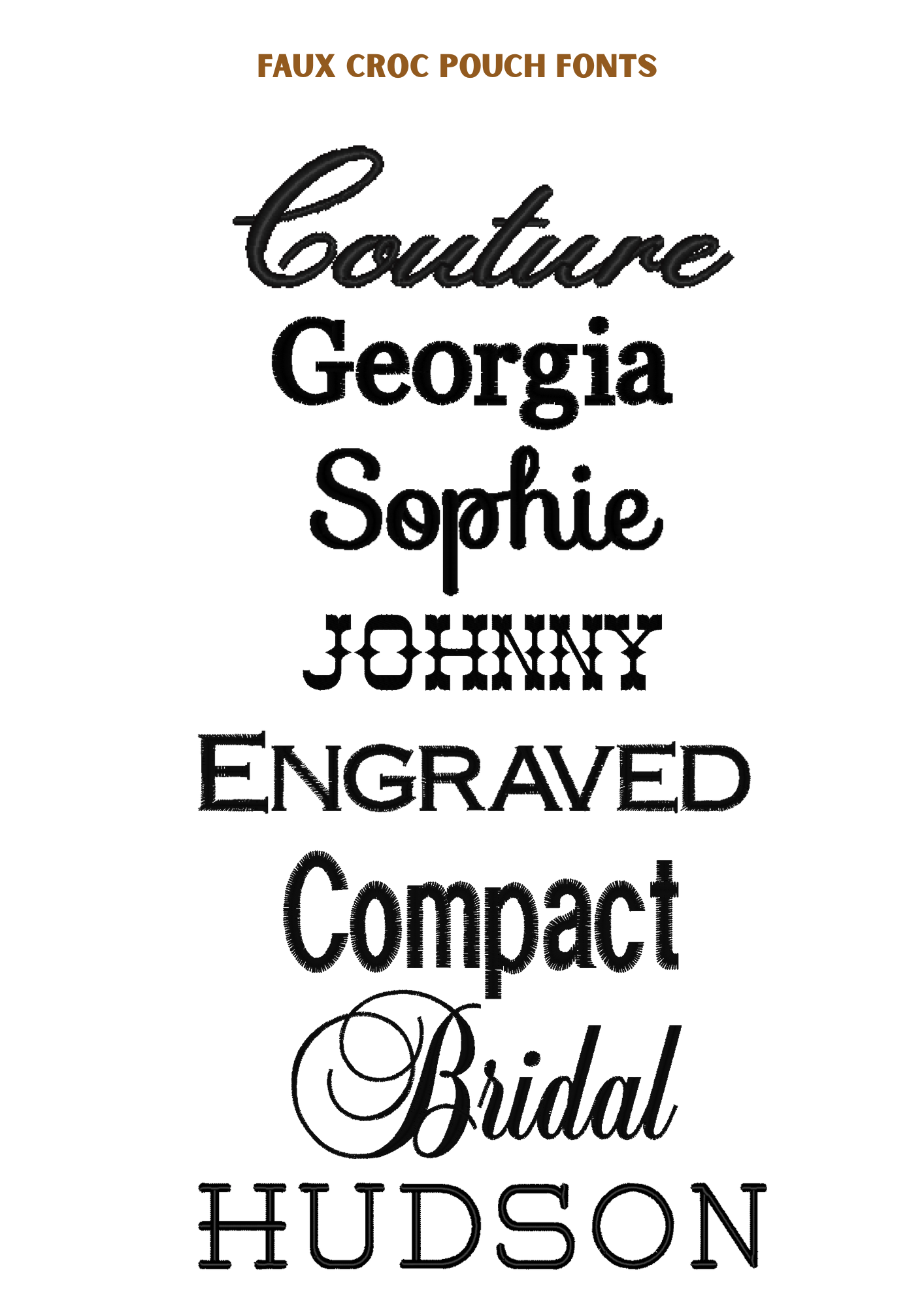 Faux Croc Cosmetic Pouch