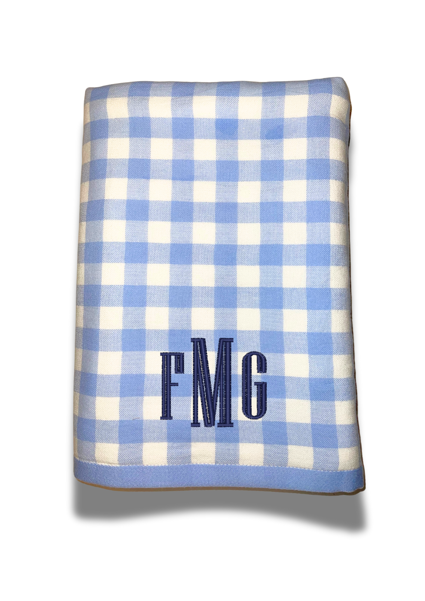 Personalized Gingham Terry Cloth Towel