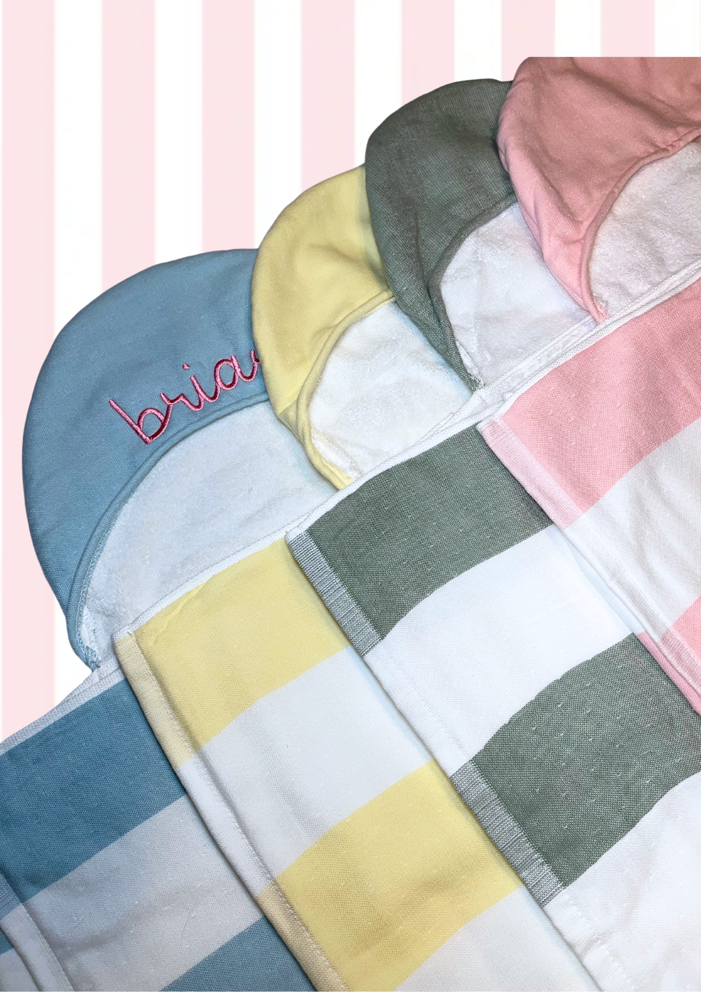 Kids Hooded Striped Towel