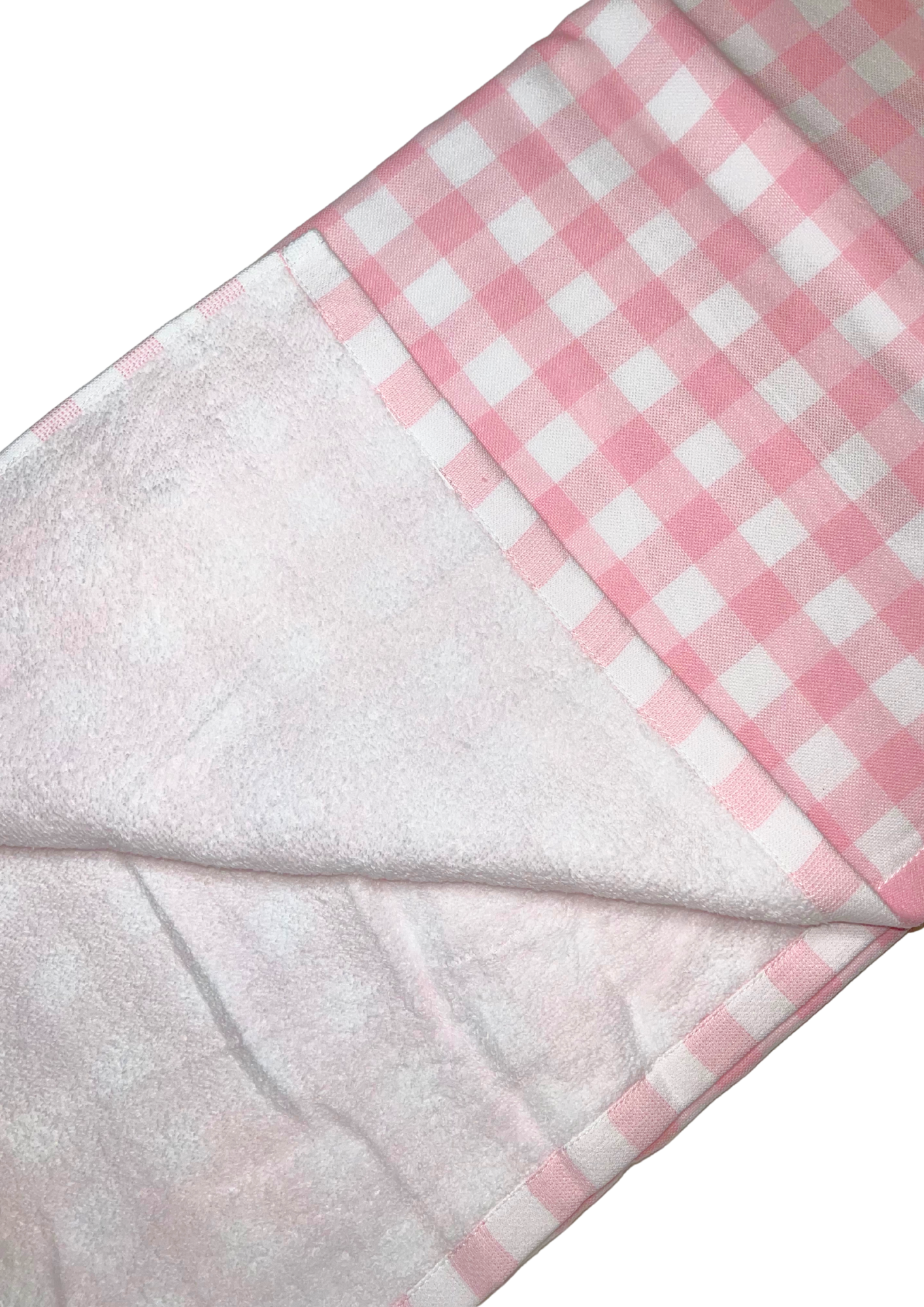 Personalized Gingham Terry Cloth Towel