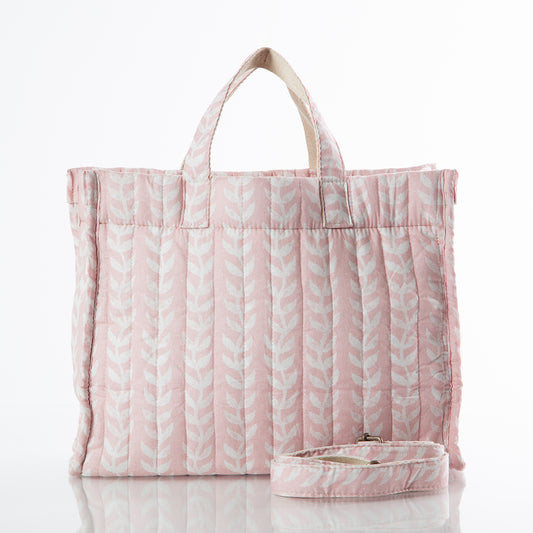Quilted Block Print Tote