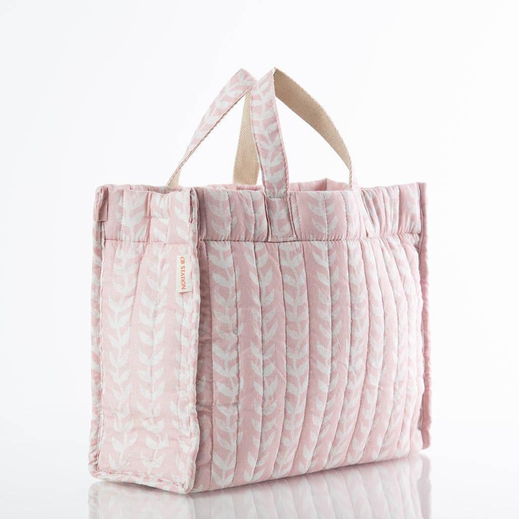 Quilted Block Print Tote