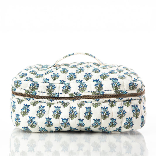Quilted Block Print Train Case