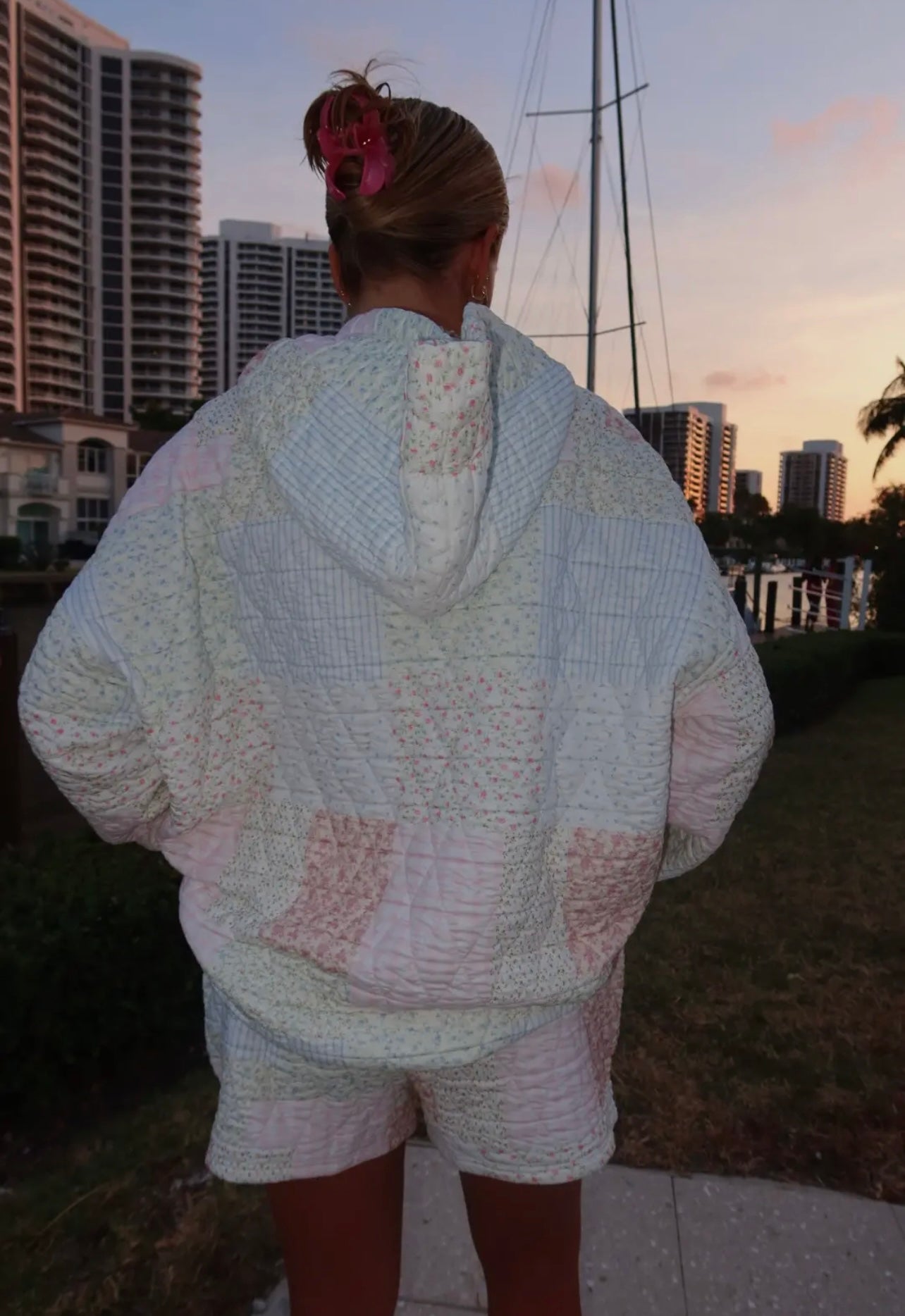 Quilted Patch Hoodie