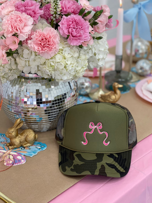 April - Embroidered Bow Hat