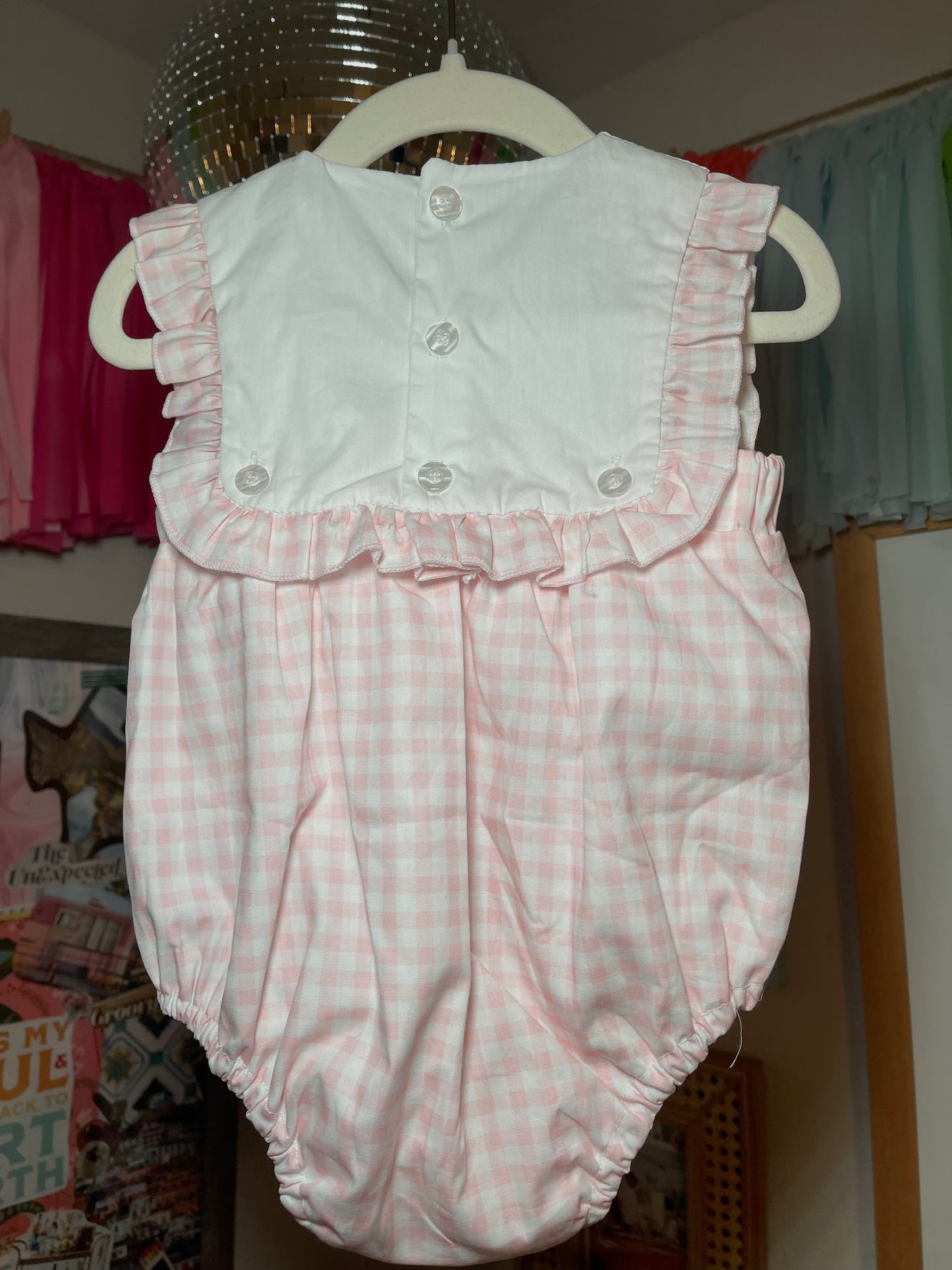Pink Gingham Baby Bubble
