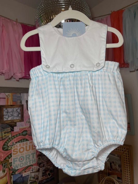 Blue Gingham Baby Bubble