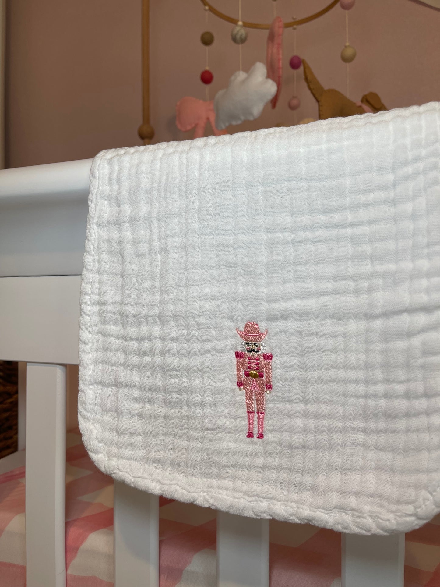 Cowboy Nutcracker Muslin Burp Cloth