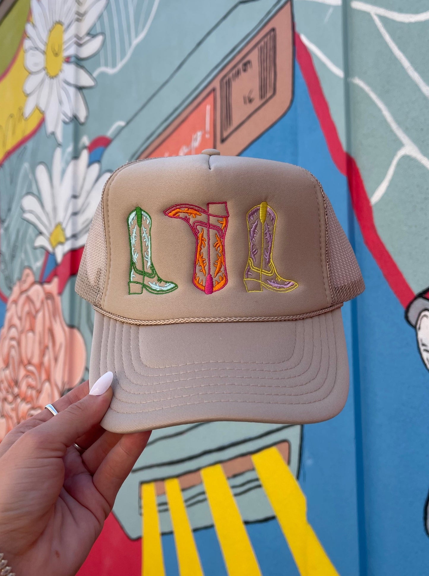 KIDS - Colorful 3 Boot Trucker Hat