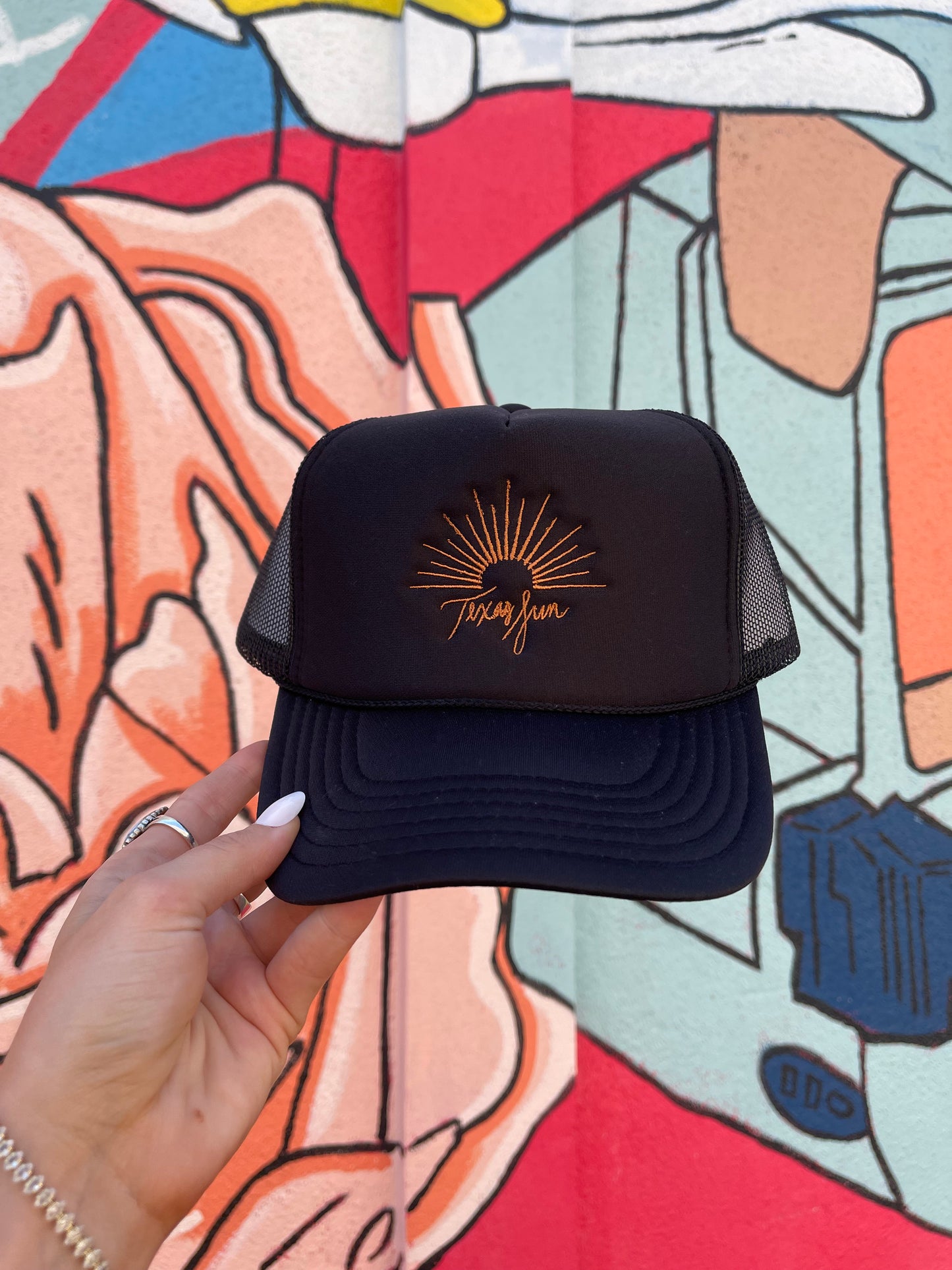 Texas Sun Logo Trucker