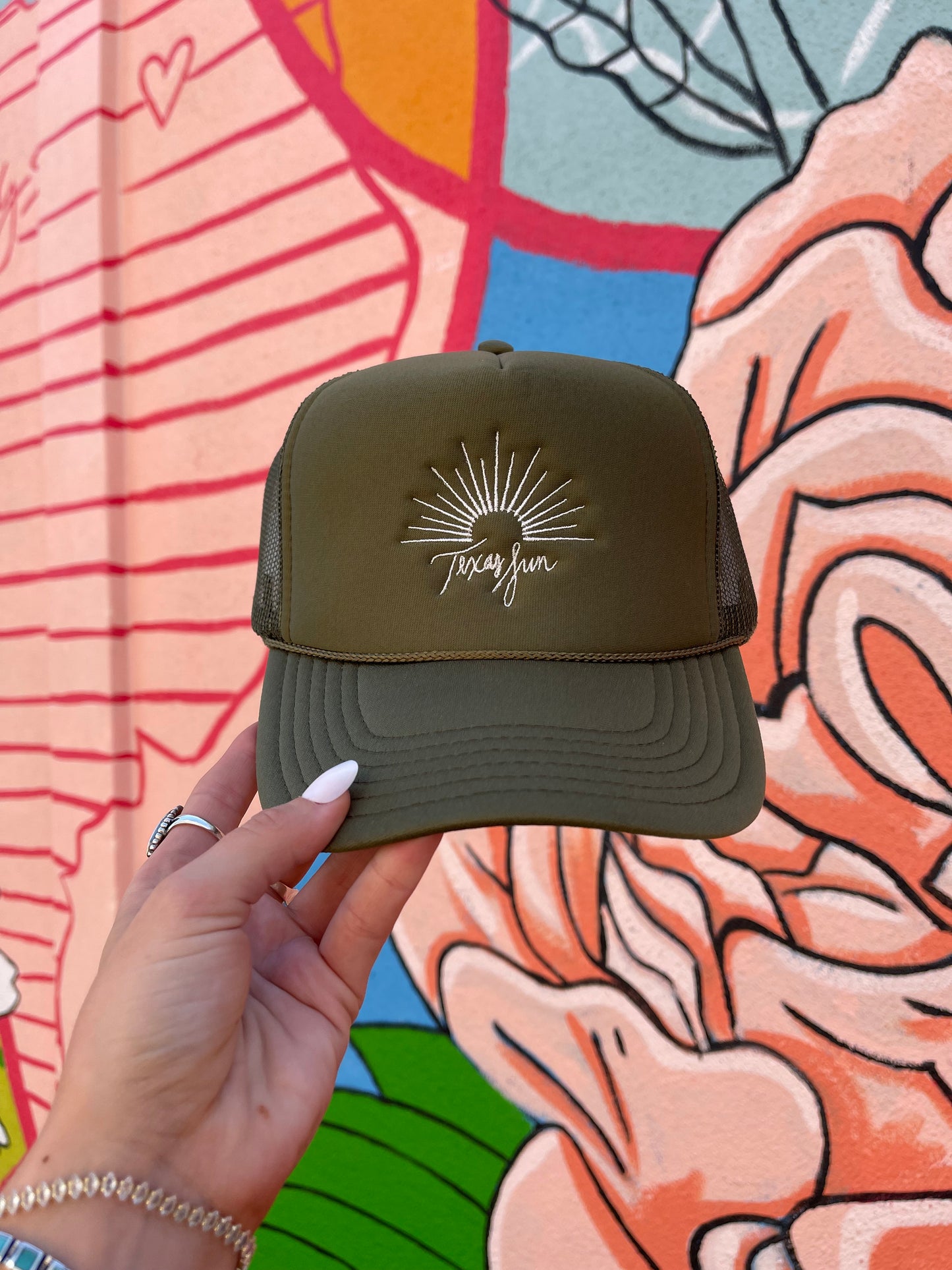 Texas Sun Logo Trucker