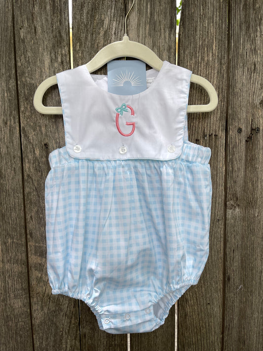 Blue Gingham Baby Bubble