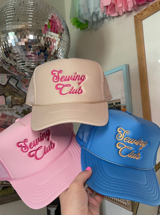 Sewing Club Embroidered Trucker Hat