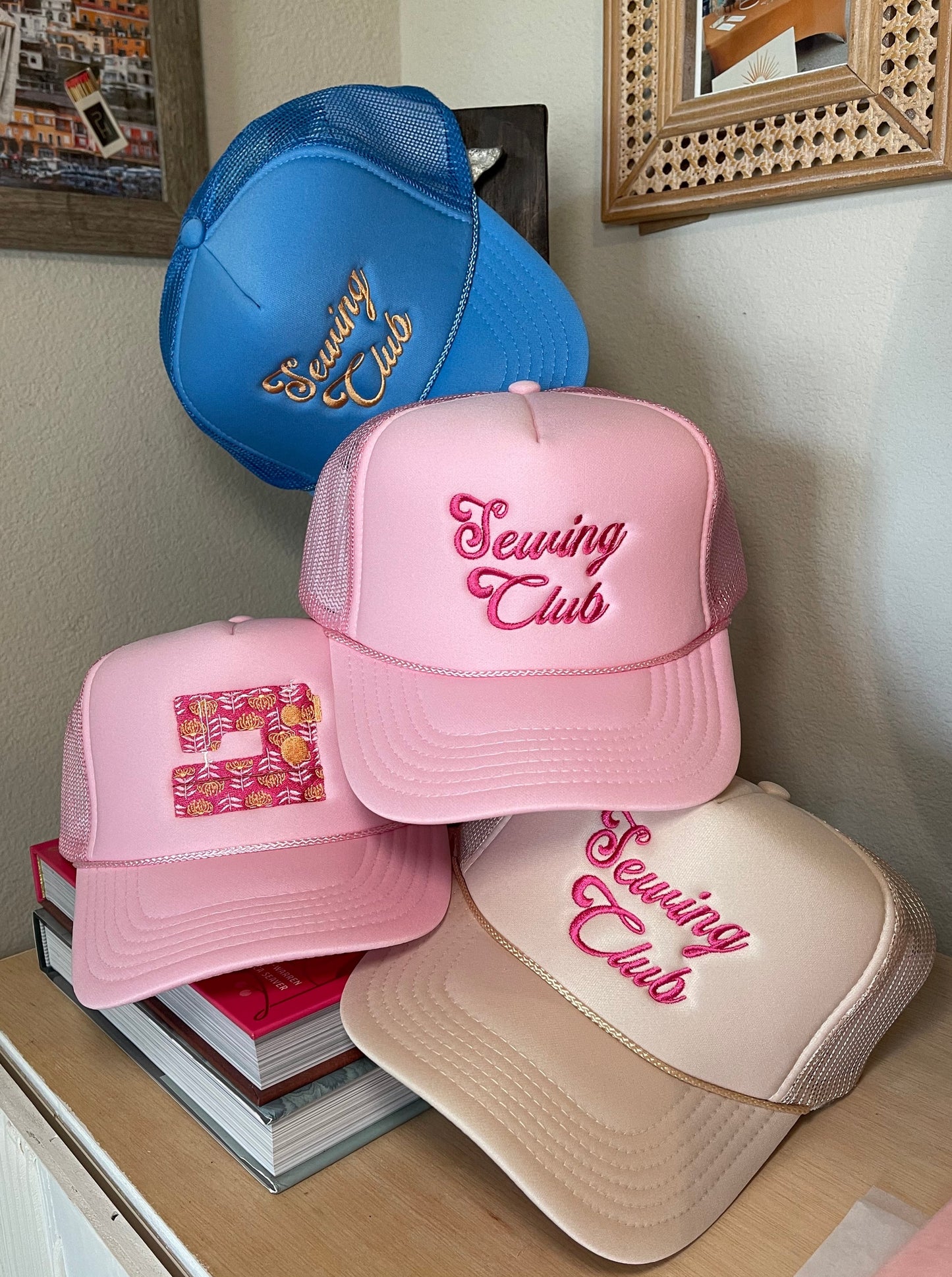 Sewing Club Embroidered Trucker Hat