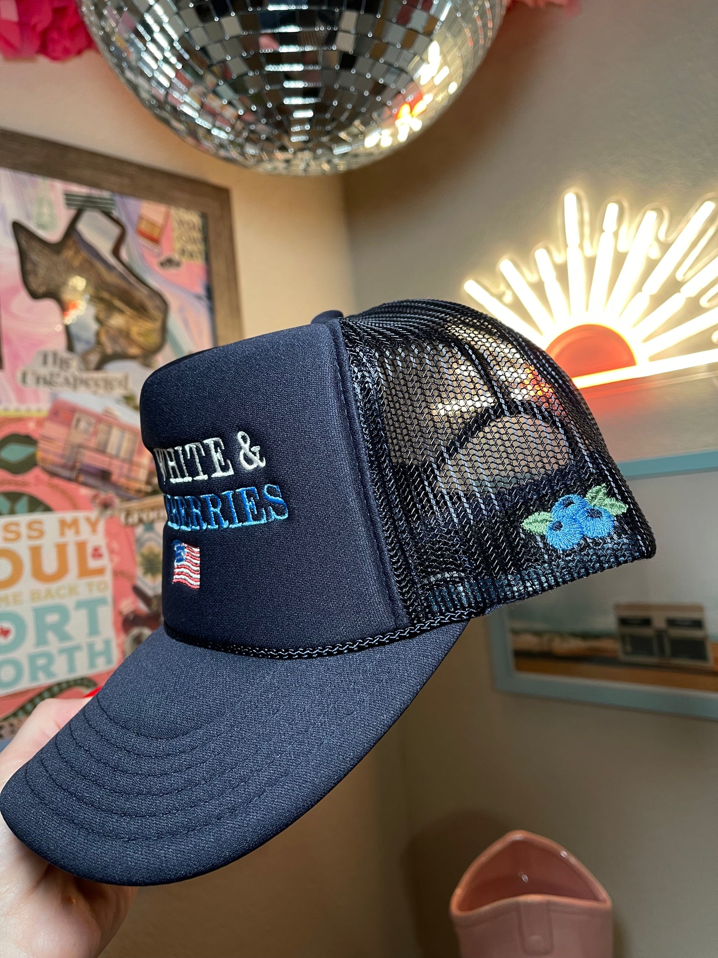 Red, White & Blueberries Trucker Hat