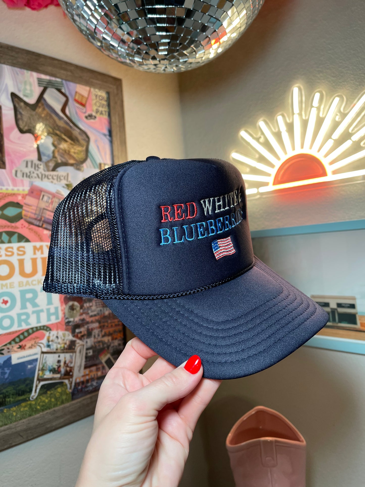 Red, White & Blueberries Trucker Hat