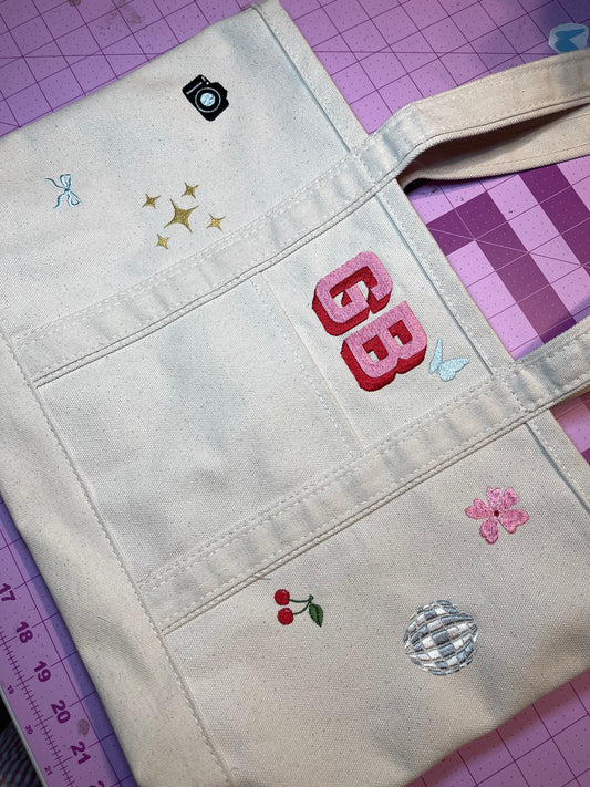 Custom Icon Canvas Tote Bag
