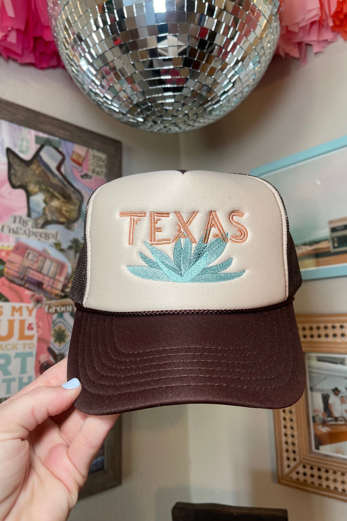 Love, Texas Embroidered Trucker Hat