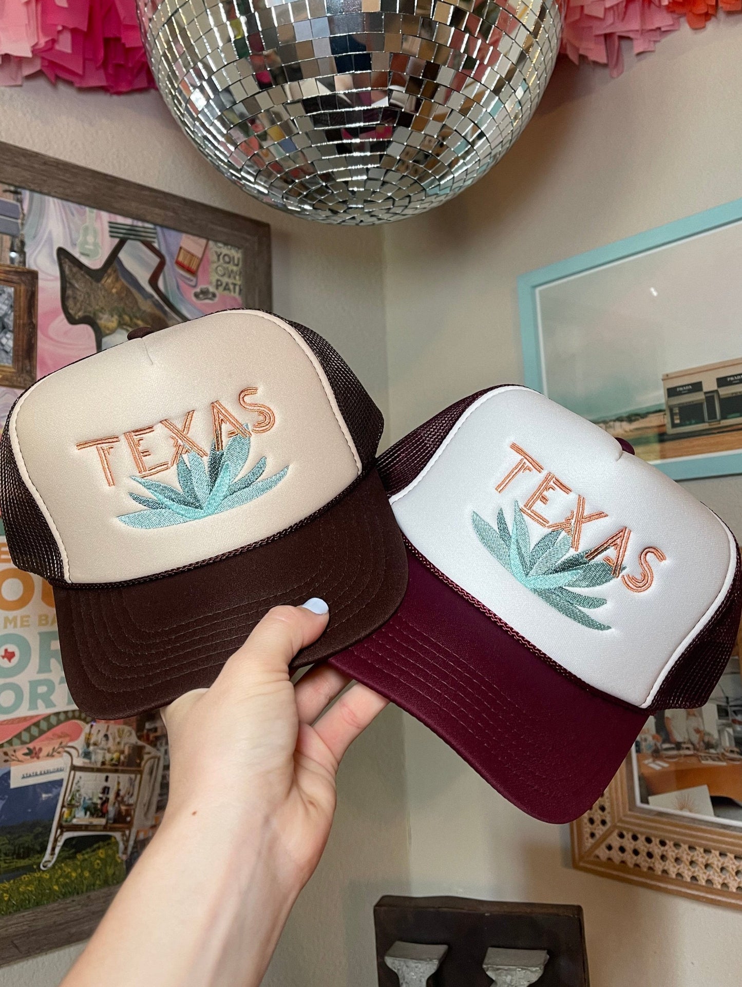 Love, Texas Embroidered Trucker Hat