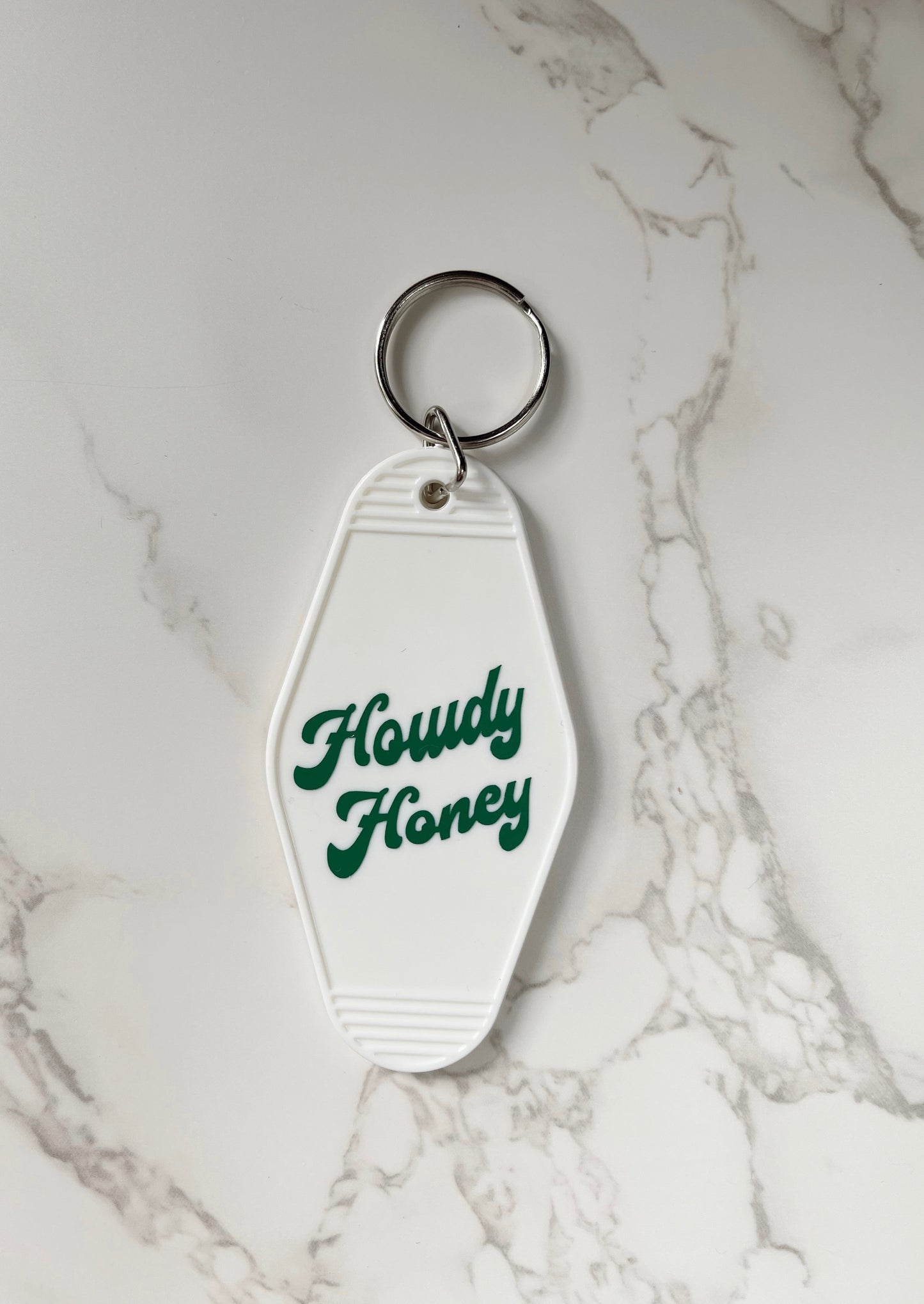 Vintage Motel Keychain "Howdy Honey" Retro Motel Keychain