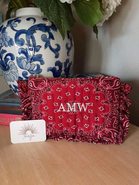 Bandana Ruffle Everything Pouch