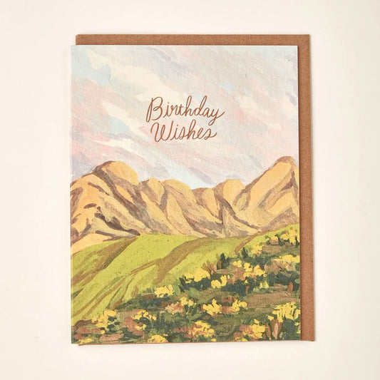 Birthday Wishes Mountain Greeting Card
